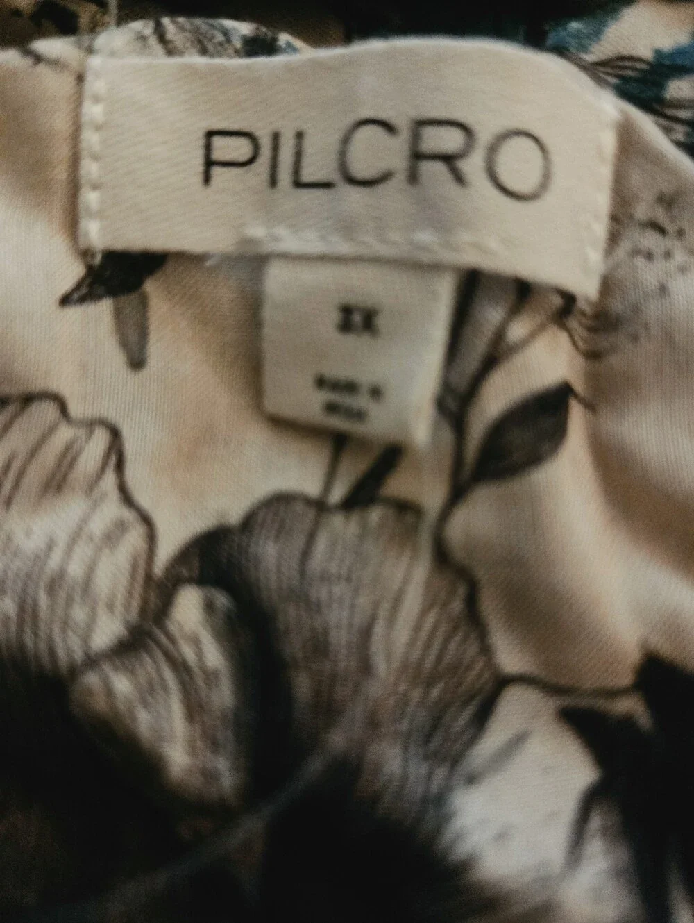 PILCRO Anthropology Floral Button-Front Blouse - Picture 7 of 8